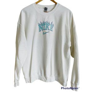 nike vintage white sweatshirt